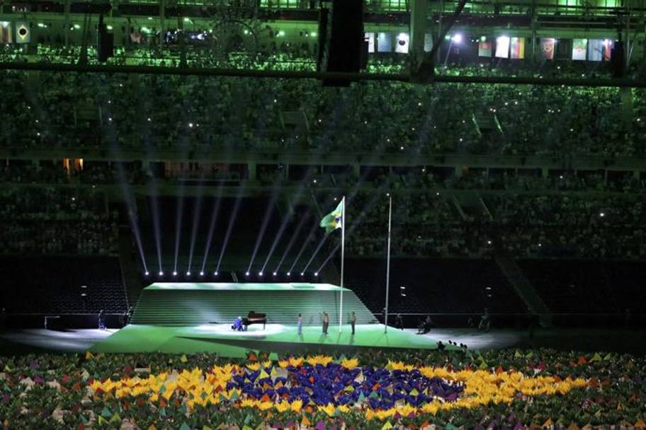 Un momento della Cerimonia d’Apertura della Paralimpiade. Reuters
